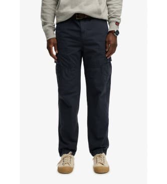 Superdryvoor mannen. M7011439A Ripstop Light Cargo Broek marine (33/32), Casual, Katoen, Marineblauw