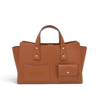 TOUSvoor vrouwen. 2002437844 Bowlingtas Back to Basics bruin (OSFA), Beige, Casual, Polyurethaan