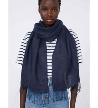 Weekend Max Maravoor vrouwen. 2615541105600 Wkasionbio marine linnen sjaal (OSFA), Casual, Vlas, Marineblauw