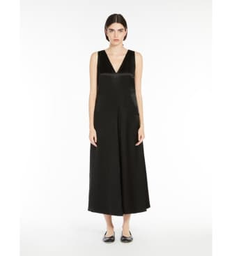 Weekend Max Maravoor vrouwen. 2515221081600 Cima jurk zwart (44), Casual, Acetaat, Mouwloos / spaghettibandjes