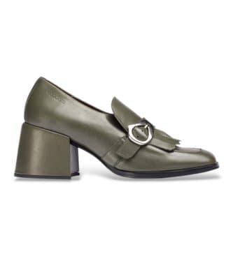 Wondersvoor vrouwen. H-6401_1960_306 Leren Mocassins Victoria 01 Groen (39), Leer, 5 tot 8 cm, Geen, Casual, Klassiek