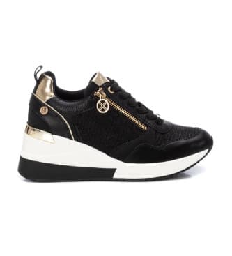 Xtivoor vrouwen. 14371701-NEGRO Trainers 143717 zwart (36), 5 tot 8 cm, Veters, Ritssluiting, Casual