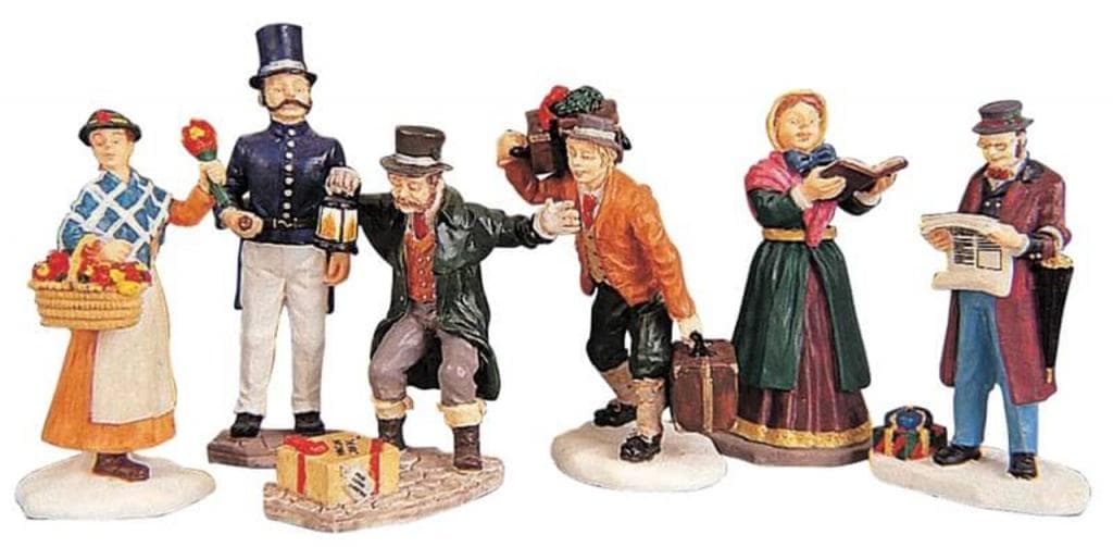 Lemax townsfolk figurines s/6 Caddington Village 1999