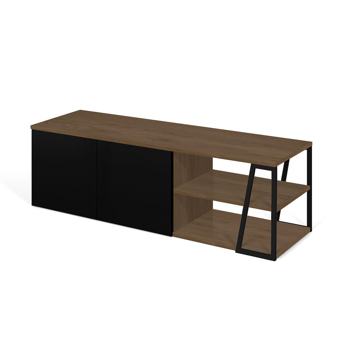 TemaHome - Albi TV-Meubel 145cm Zwart / Walnoot