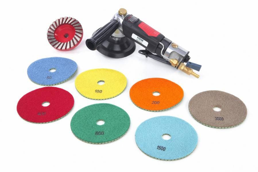 HBM 125 mm natte schuur en polijstmachine