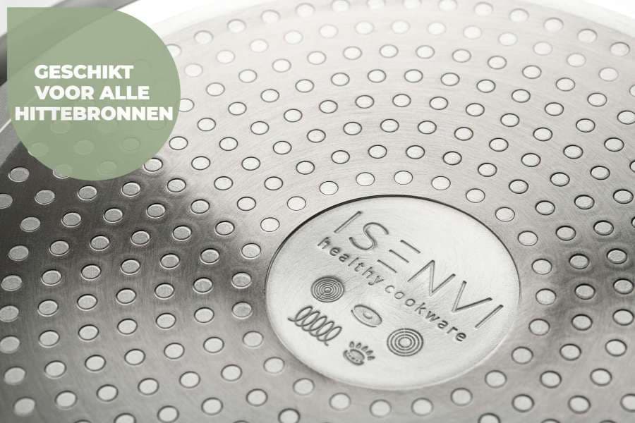 ISENVI Murray keramische wokpan 36 CM - RVS greep - Retour