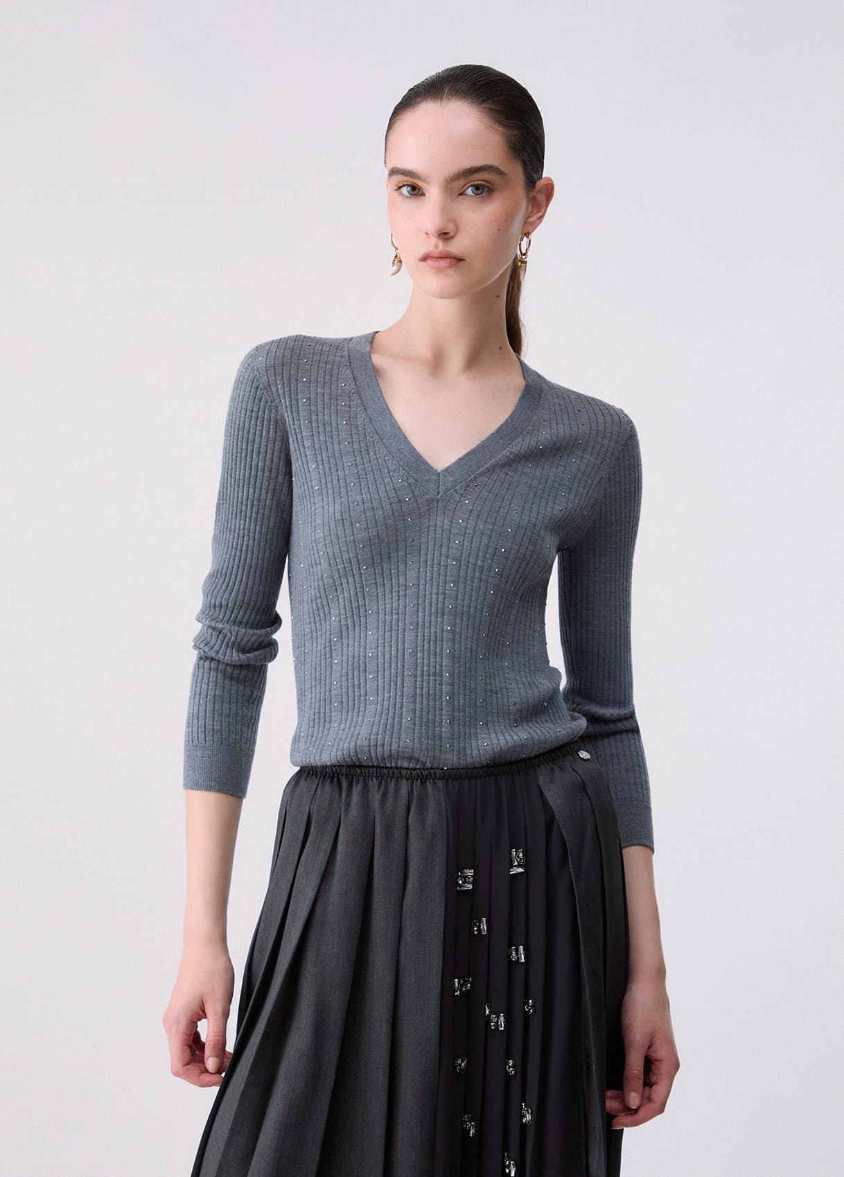 Liu Jo Pull En Laine À Col En V
