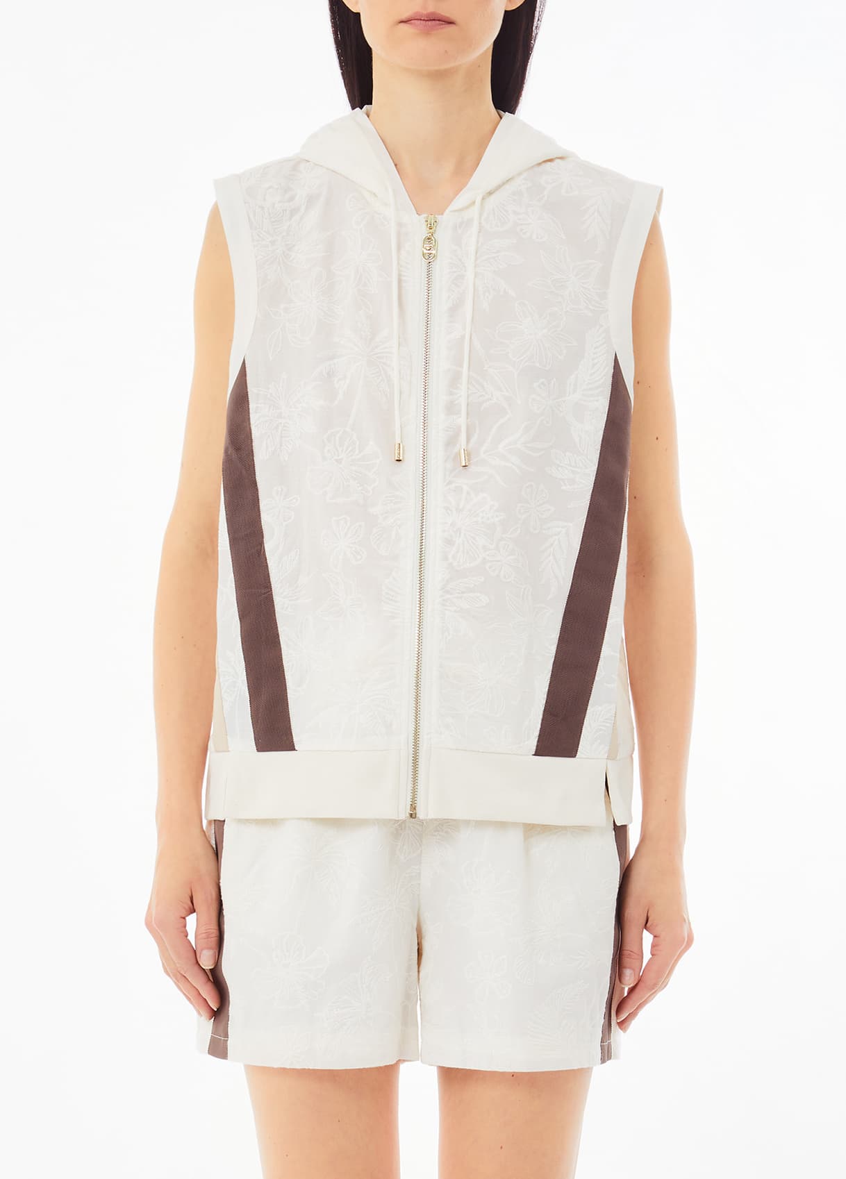 Liu Jo Veste Sans Manches En Coton Avec Broderies