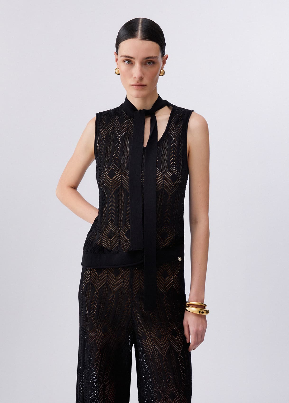 Liu Jo Top En Maille Avec Nœud