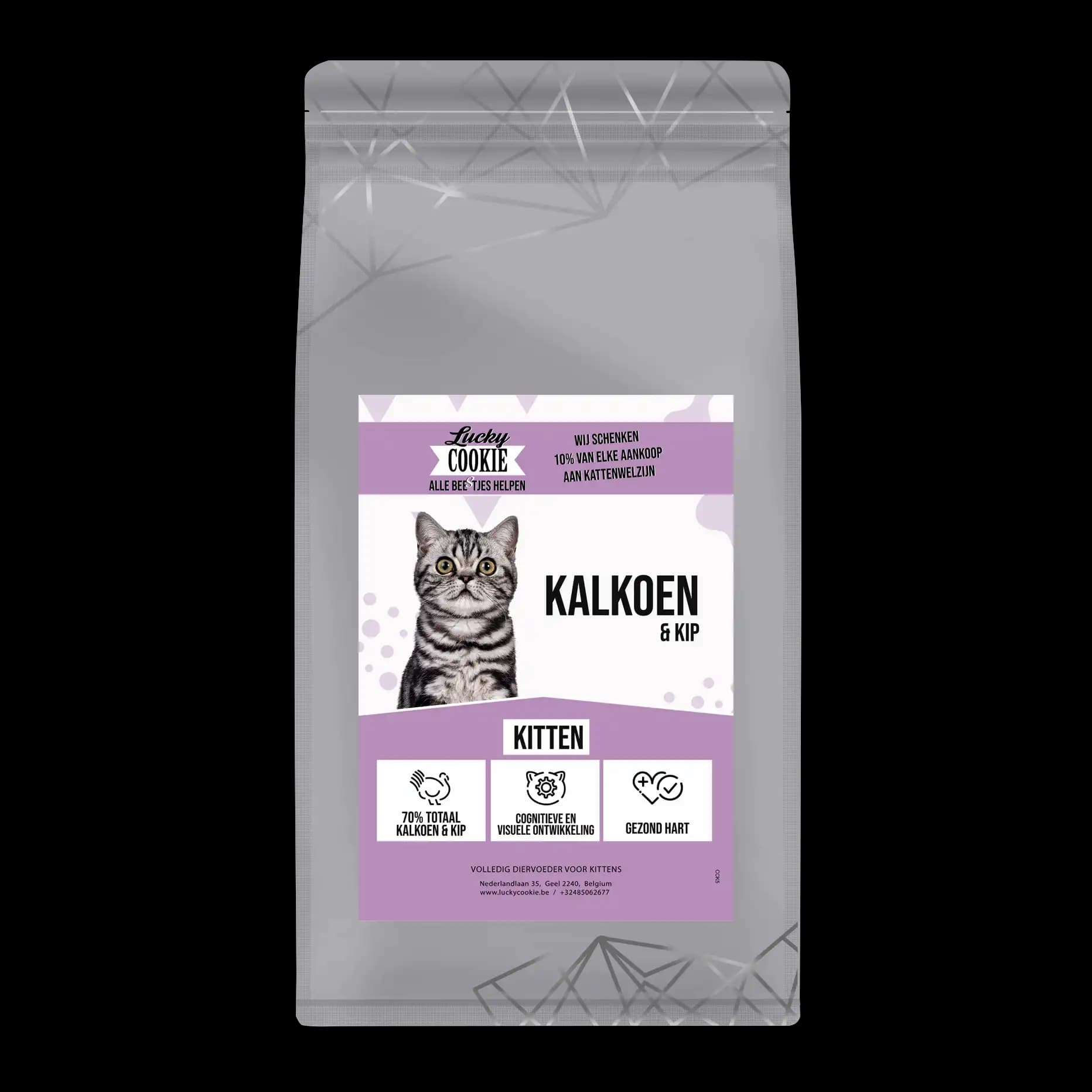 Fijnproevers kittenvoer | 70% Kalkoen & Kip | 5kg