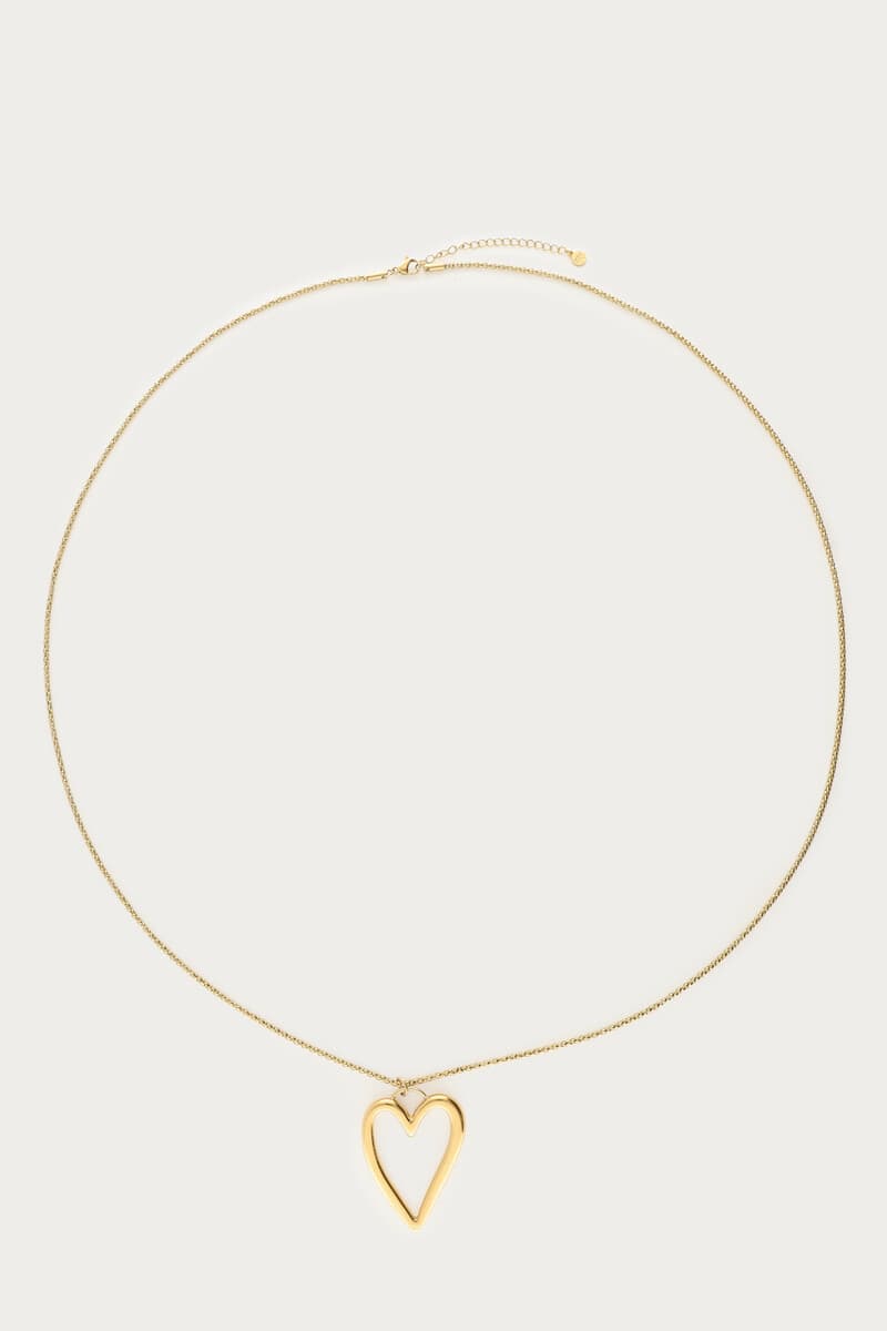 Lange ketting met open hart