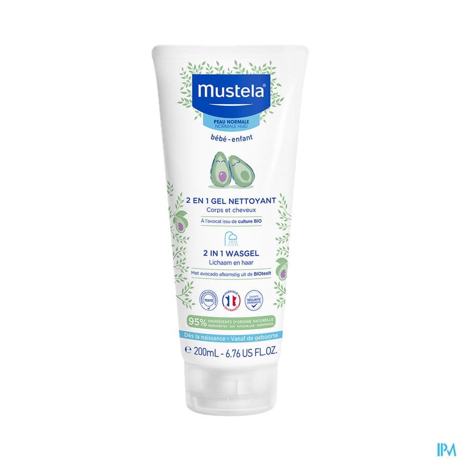 Mustela Baby 2in1 Wasgel Normale Huid 200ml
