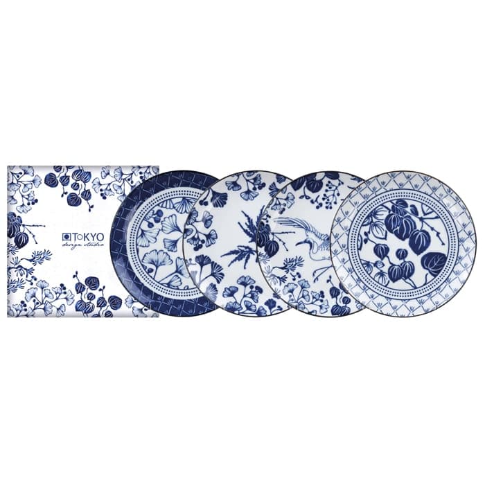 Gebaksbordenset Flora Japonica - Tokyo Design Studio - 4-delig - 16 x 2 cm