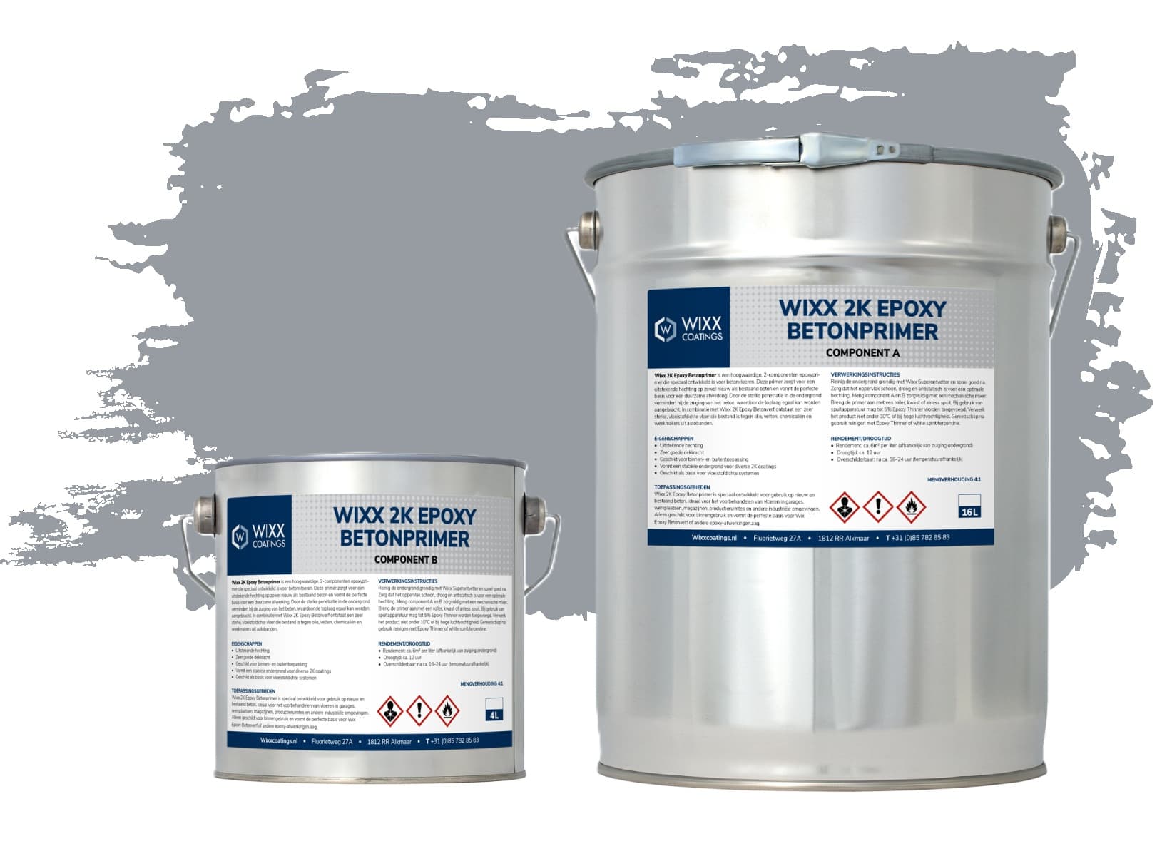 Wixx 2K Epoxy Betonprimer - 20L RAL 7040 | Venstergrijs 20L