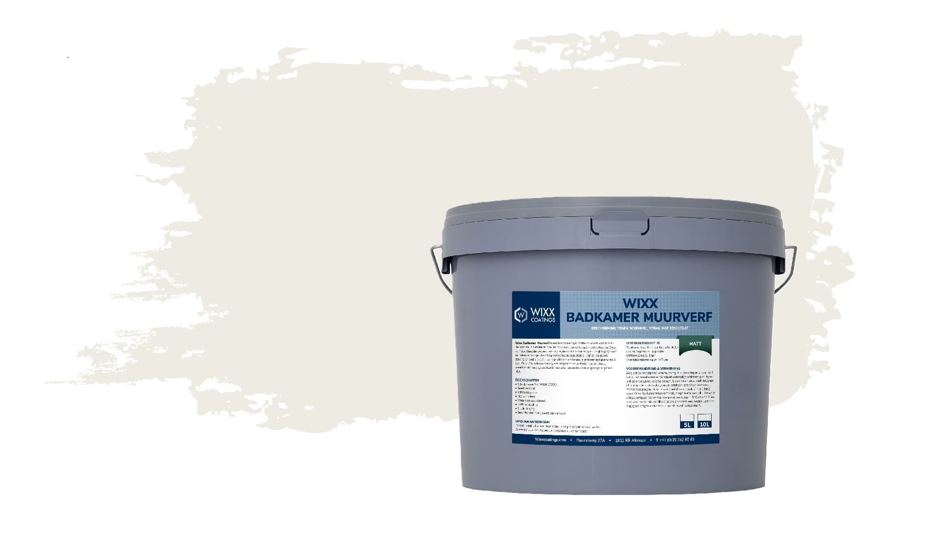 Wixx Badkamer Muurverf Matt RAL 9010 | Zuiver Wit 10L