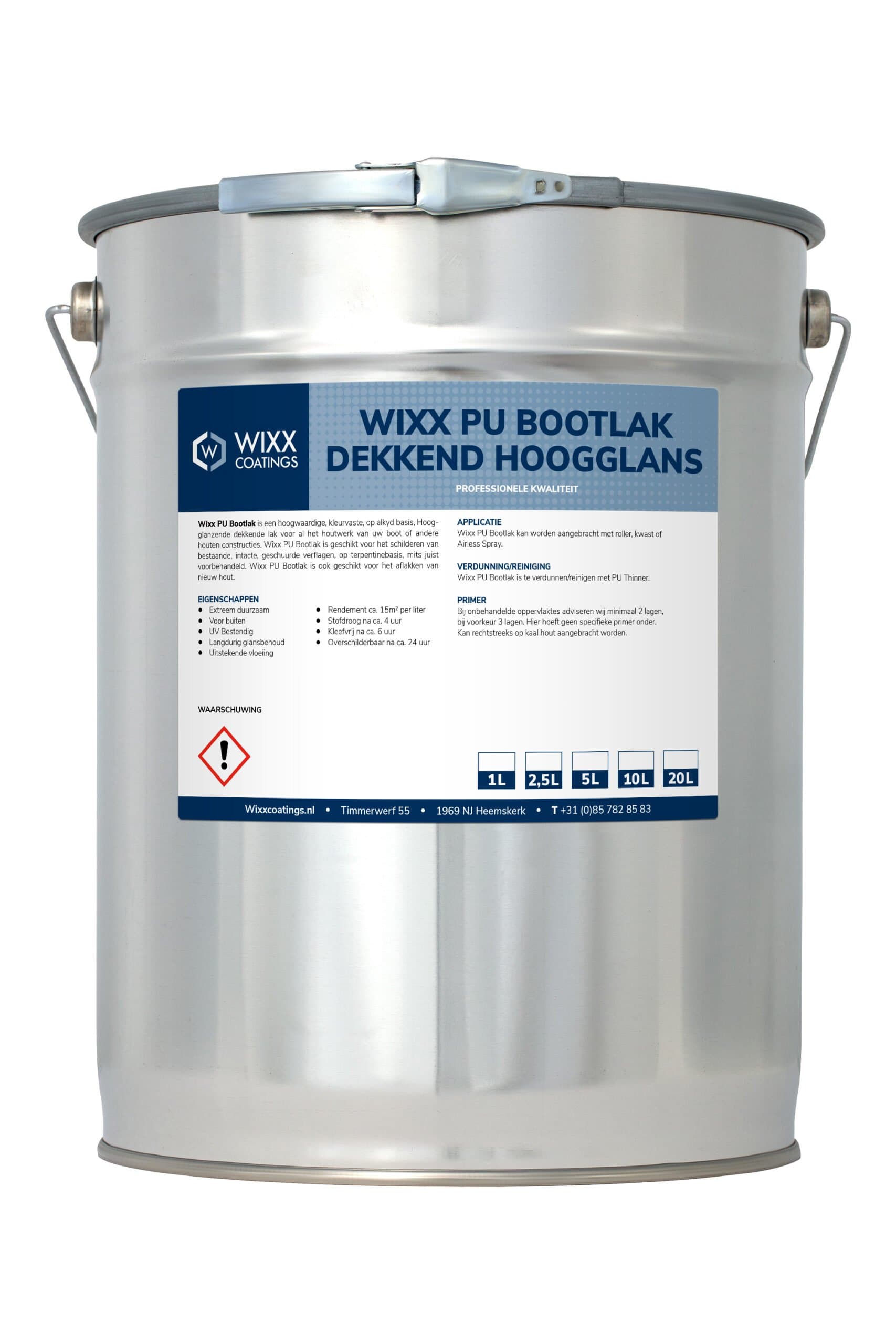 Wixx PU Bootlack Deckend Hochglanz - Mischfarbe - 2,5L